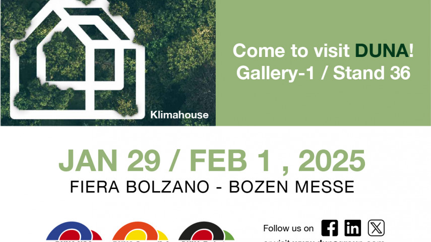 14.01.2025 - DUNA al KLIMAHOUSE 2025 di Bolzano